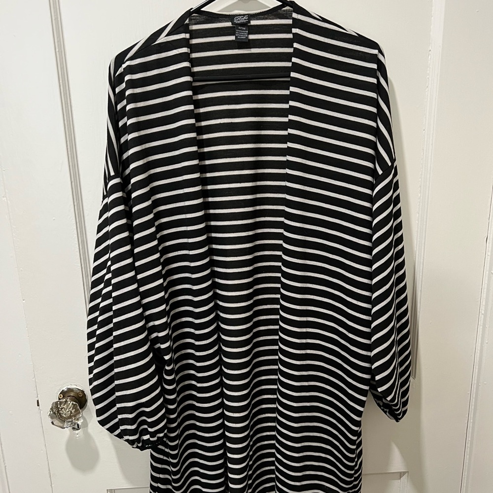 Black and cream striped tunic